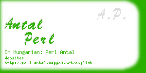 antal perl business card
